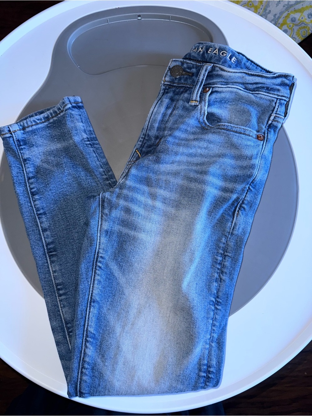American Eagle Athletic Skinny Light Blue Stretch Denim Jeans
